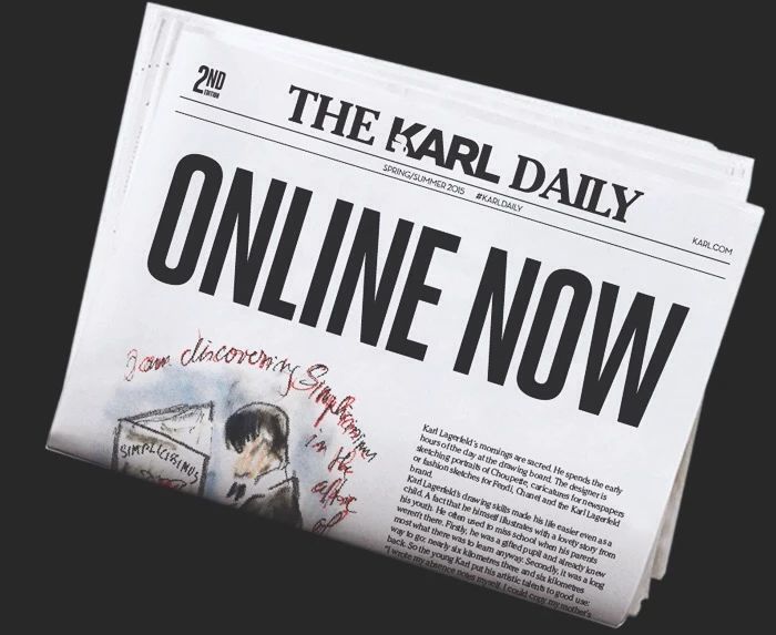 Karl Lagerfeld在2014年9月发行自己的报纸《The Karl Daily》