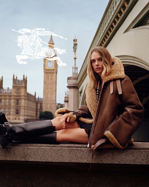 Carra Delevingne before Big Ben for Burberry - DR