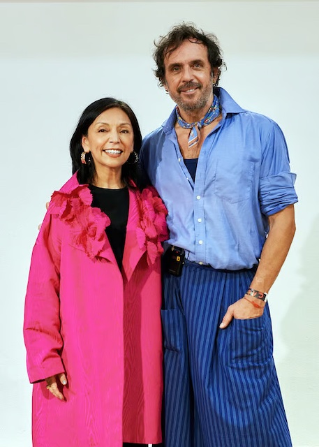 Albasari Caro, director of BBFW, with Andreas Kronthaler, creative director of Vivienne Westwood - BBBFW