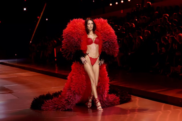 Bella Hadid walks for the Victoria's Secret 2024 show in New York - Getty