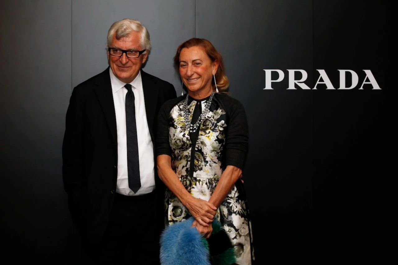 Miuccia Prada和丈夫、Prada集团首席执行官Patrizio Bertelli