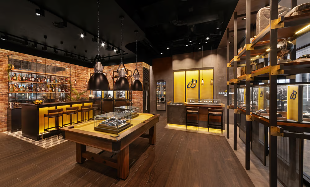 Inside a Breitling store