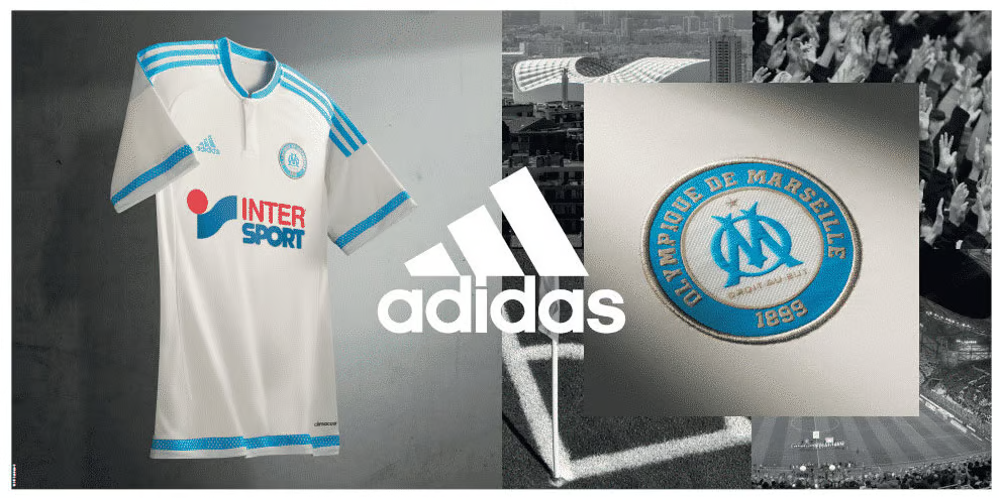 Olympique de Marseille’s Adidas kit for the 2015–2016 season