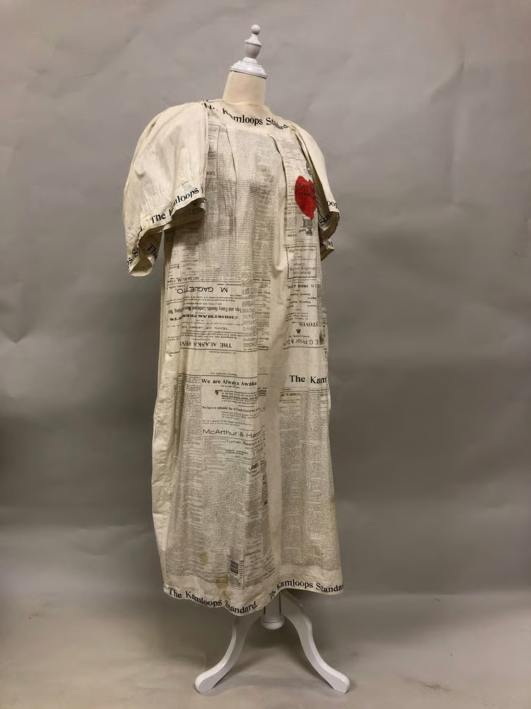 Schiaparelli's newspaper print dress Schiaparelli's newspaper print dress