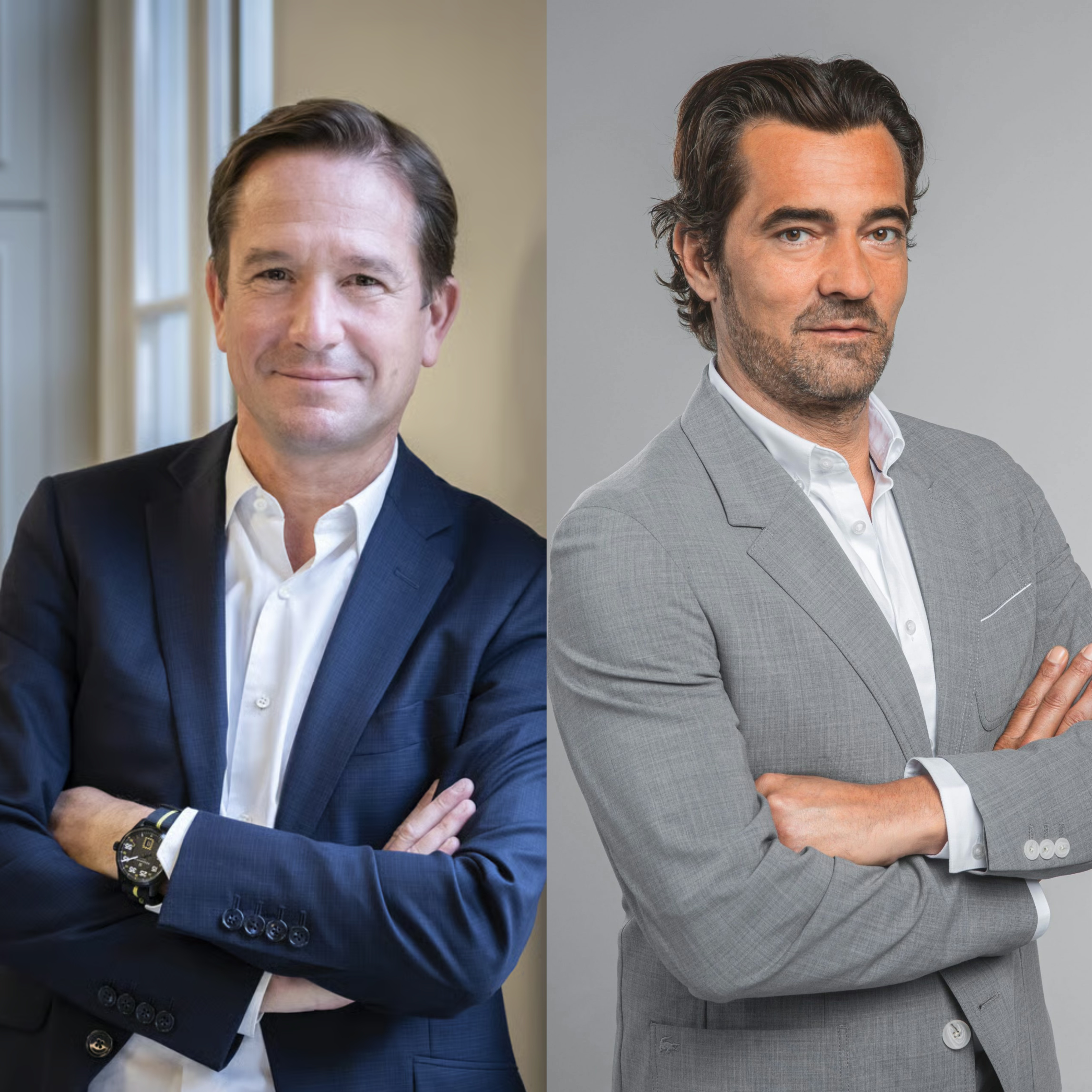 Lacoste现任CEO Eric Vallat(左)Lacoste前任CEO Thierry Guibert(右) Lacoste现任CEO Eric Vallat(左)Lacoste前任CEO Thierry Guibert(右)